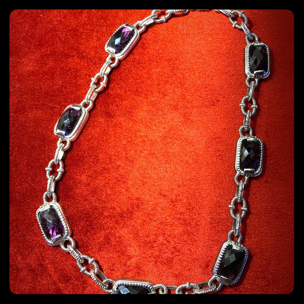 Costume jewelry purchase from Macy. Purple stones.